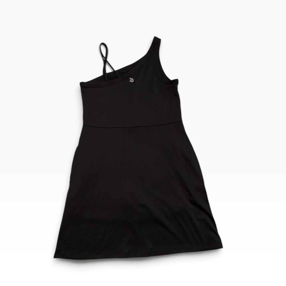Girl's All in Motion Black Activewear Dress Size XL 14 One Shoulder Tennis Sport - Picture 3 of 6